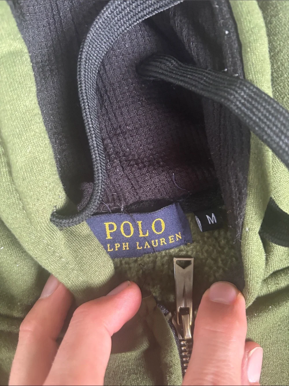 Ralph Lauren Olive Green Full-Zip Hoodie